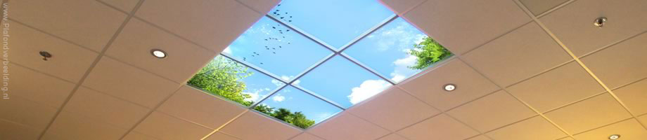 Plafond met wolken foto's en dimbare LED-verlichting